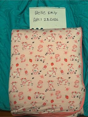 Sleepy sloth “berrylicious” adult blanket.